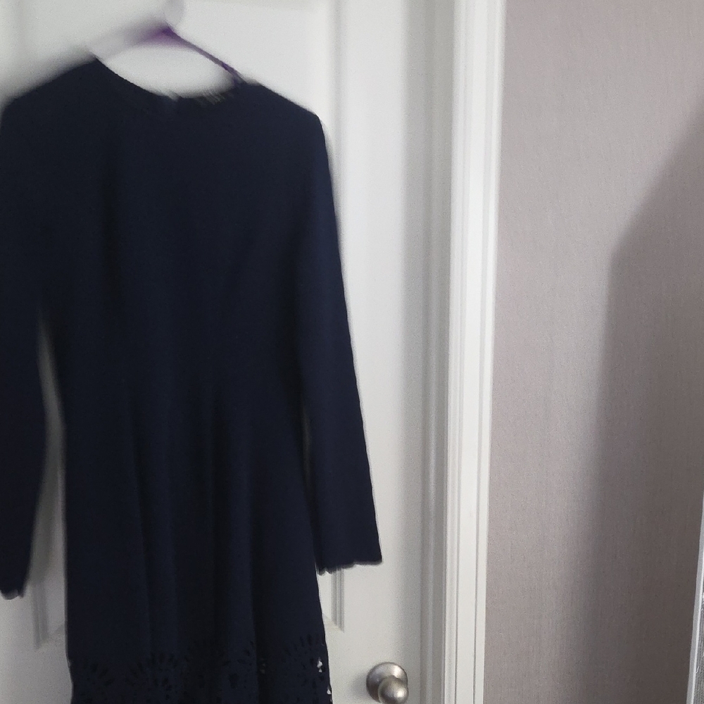 SHEIN Elegant Navy Long Sleeve Dress